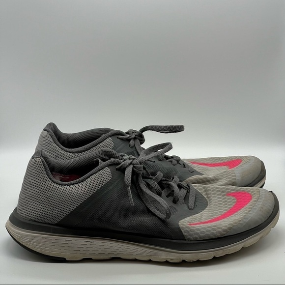 Nike FS Lite Run 3 Gray Sneaker Running Shoes - Picture 5 of 11